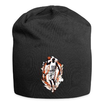 Dynamischer Basketball Freiwurf Basketballspieler - Jersey-Beanie - Schwarz - Vorne