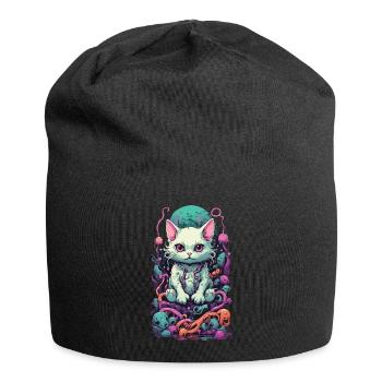 Chat Pastel Goth dans la conception de Look E-Girl - Bonnet en jersey - noir - Devant