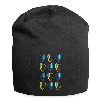 Imprimé numéro15. - Bonnet en jersey - noir - Devant
