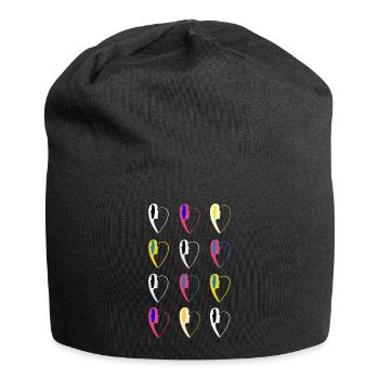 Imprimé numéro24. - Bonnet en jersey - noir - Devant