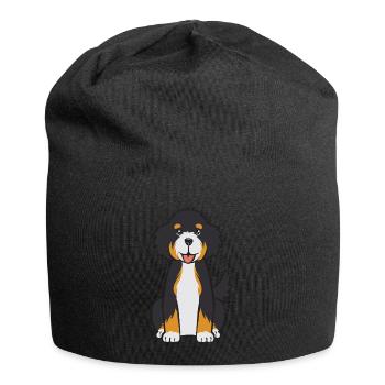 Bernedoodle Dog - Jersey Beanie - black - Front