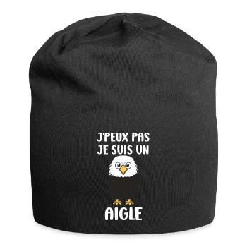 Citation humour Oiseau aigle - Bonnet en jersey - noir - Devant