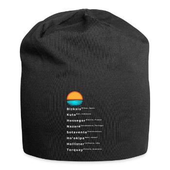 Popular Surf Spots List - Jersey Beanie - black - Front