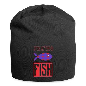 HUMOR. FISH. SARDINE. APRIL FOOL - Jersey Beanie - black - Front