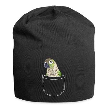 Molina Perruche Perroquet Perruche Oiseau Perruche - Bonnet en jersey - noir - Devant
