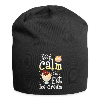Eiscreme Eiskugel Süßigkeiten Softeis - Jersey-Beanie - Schwarz - Vorne