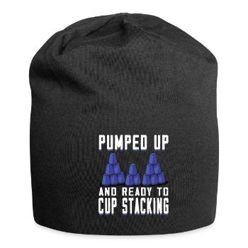 Stapeln Von Bechern Speed Stacker - Jersey-Beanie - Schwarz - Vorne
