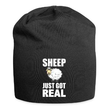 Schafliebhaber Rancher Schäfer - Jersey-Beanie - Schwarz - Vorne