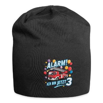 Feuerwehrauto - Alarm Ich bin jetzt 3 - Jersey-Beanie - Schwarz - Vorne