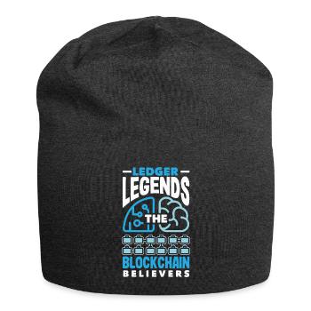 Cryptocurrency AI & Crypto Enthusiast Blockchain - Jersey Beanie - charcoal grey - Front