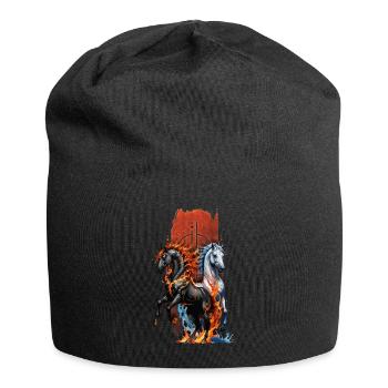 Elemental Equine: Fire and Water Horse - Jersey Beanie - black - Front