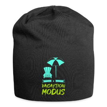 vacation modus - Jersey-Beanie - Schwarz - Vorne