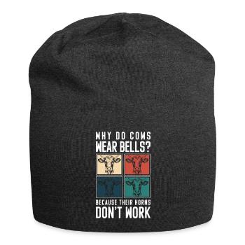 Kühe Milchkuh Landwirtin - Jersey-Beanie - Anthrazit - Vorne