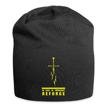 reforge in case of emergency - Jersey Beanie - black - Front