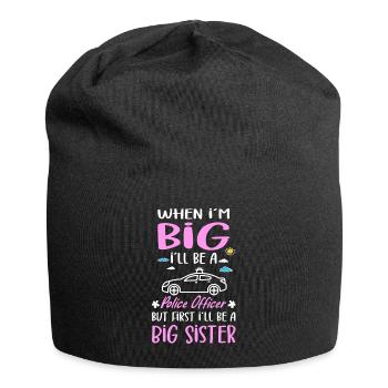 I´ll Be A Big Sister Police Officer Girls - Jersey-Beanie - Schwarz - Vorne