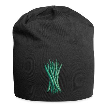 Grüne Bohnen - Jersey-Beanie - Schwarz - Vorne