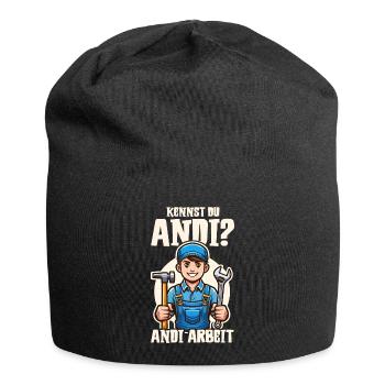 Handwerker Andi Arbeit Geschenk Sprüche Lustig - Jersey-Beanie - Schwarz - Vorne