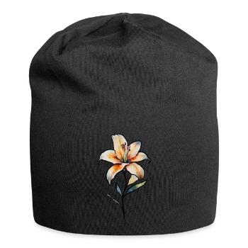 Lilie - Jersey-Beanie - Schwarz - Vorne