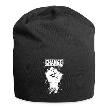 Révolution et changement Blanc - Bonnet en jersey - noir - Devant