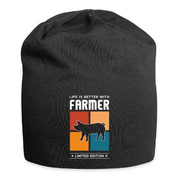 Farmer - Jersey-Beanie - Schwarz - Vorne