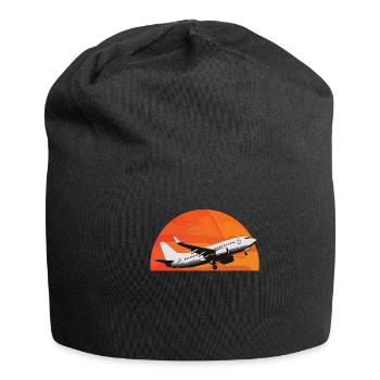 Meine Erste Flugreise Erstes Mal Fliegen - Jersey-Beanie - Schwarz - Vorne