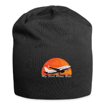 Meine Erste Flugreise Erstes Mal Fliegen - Jersey-Beanie - Schwarz - Vorne