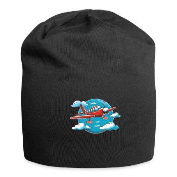 My First Flight First Time Flying - Jersey Beanie - black - Front
