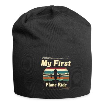 My first plane trip First time flying - Jersey Beanie - black - Front