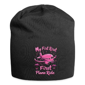 My First Flight First Time Flying - Jersey Beanie - black - Front