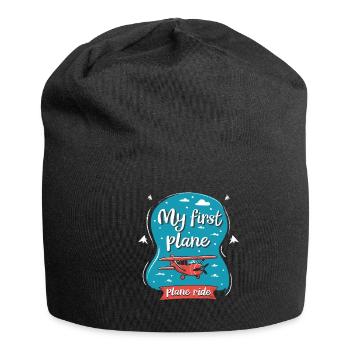 My first plane trip First time flying - Jersey Beanie - black - Front