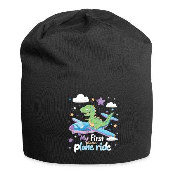 My First Flight First Time Flying - Jersey Beanie - black - Front