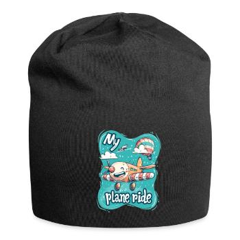 Meine Erste Flugreise Erstes Mal Fliegen - Jersey-Beanie - Schwarz - Vorne