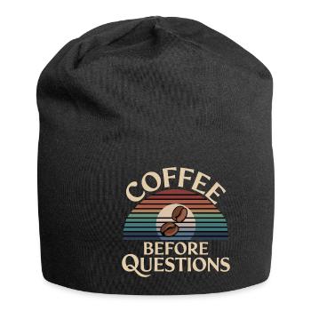 Coffee Before Questions 13 - Jersey-Beanie - Schwarz - Vorne