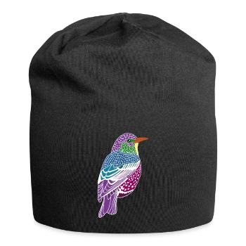 Multicolored bird - Jersey Beanie - black - Front