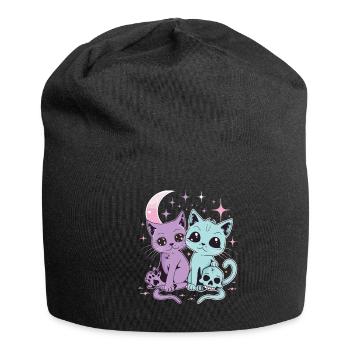 Kawaii Cat Pastel Goth Devilish - Jersey Beanie - black - Front