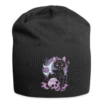 Kawaii Cat Pastel Goth Devilish - Jersey Beanie - black - Front