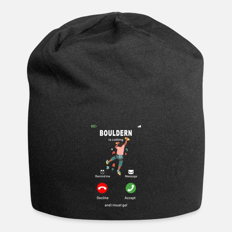 Bouldern is calling - Jersey-Beanie - Schwarz