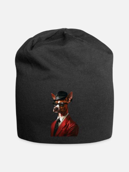 Basenji - Jersey-Beanie - Schwarz