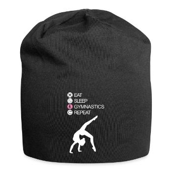 EAT SLEEP GYMNASTIC REPEAT Sportgymnastik Turnerin - Jersey-Beanie - Schwarz - Vorne