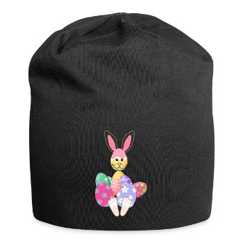 Easter Bunny - Jersey Beanie - black - Front