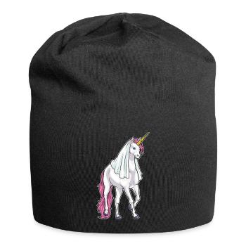 Licorne Voile de mariée Mariage - Bonnet en jersey - noir - Devant