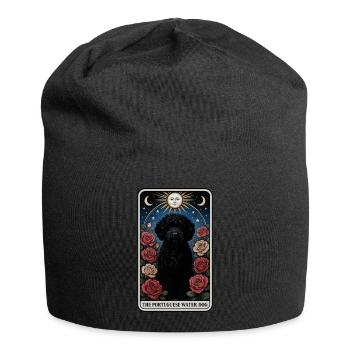 Portugiesischer Wasserhund - Jersey-Beanie - Schwarz - Vorne