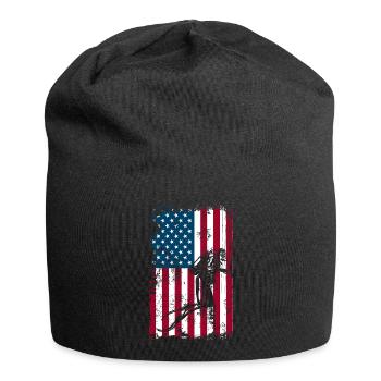 Patriotic Diver American Flag Deep Sea Scuba - Jersey-Beanie - Schwarz - Vorne