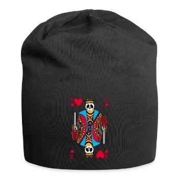 Der König der Herzen ist tot - Jersey-Beanie - Schwarz - Vorne