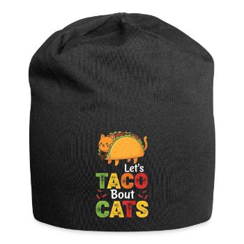 Let's Taco Bout Cats Catlover - Jersey Beanie - black - Front
