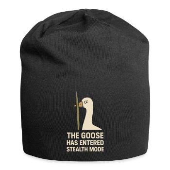 Funny Geese Meme Chaos Honk Certified Silly - Jersey Beanie - black - Front