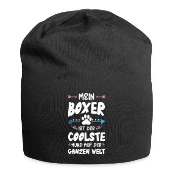 Boxer Dog Saying - Jersey Beanie - black - Front