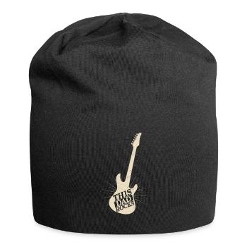This Dad Rocks Rock Band Guitar Music - Jersey-Beanie - Schwarz - Vorne