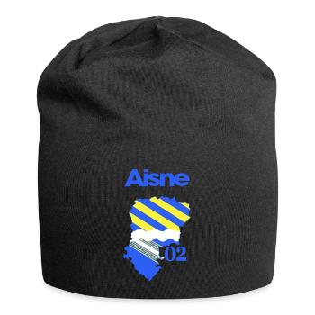 Map of Aisne Blue Yellow 02 - Jersey Beanie - black - Front