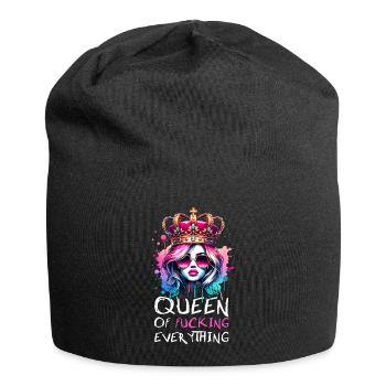Reine de tout avec de l’attitude et du style - Bonnet en jersey - noir - Devant